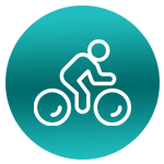 person riding bike icon