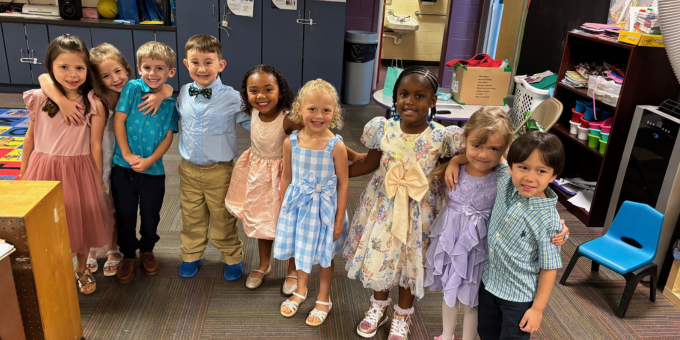 image of 10 preschool children