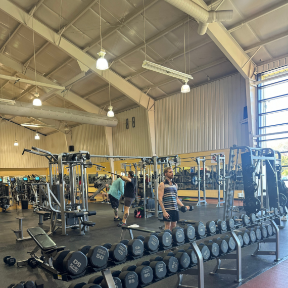 Hampton Family YMCA wellness floor with new equipment