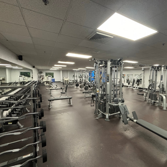 Tom and Ann Hunnicutt Family YMCA wellness floor with new equipment