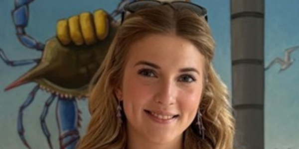 young girl smiling at camera