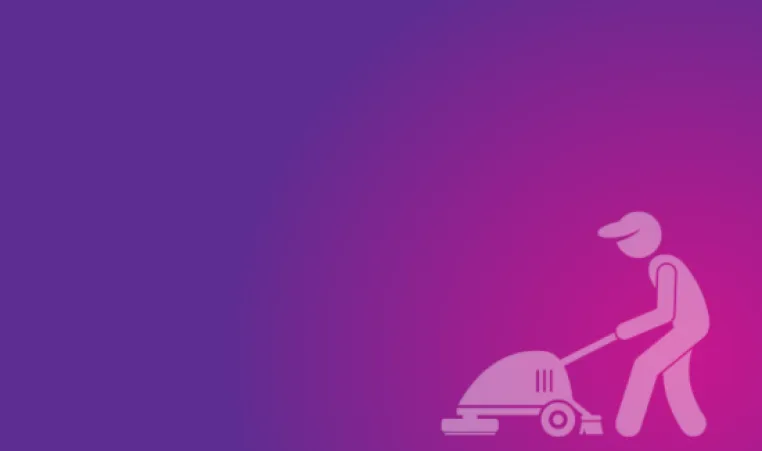 icon of a man cleaning floors