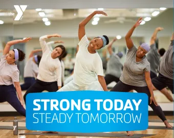 women stretching at a group exercise class