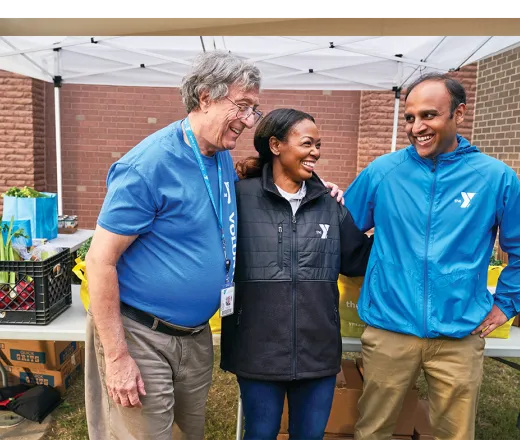 volunteers and professionals