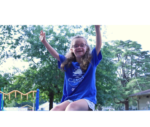 Grace with hands in the air