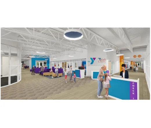 rendering of a new lobby area