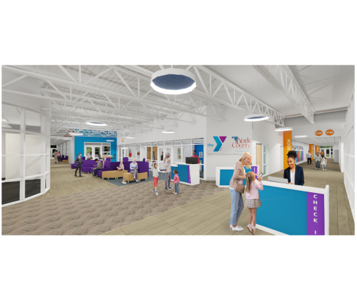 rendering of a new lobby area