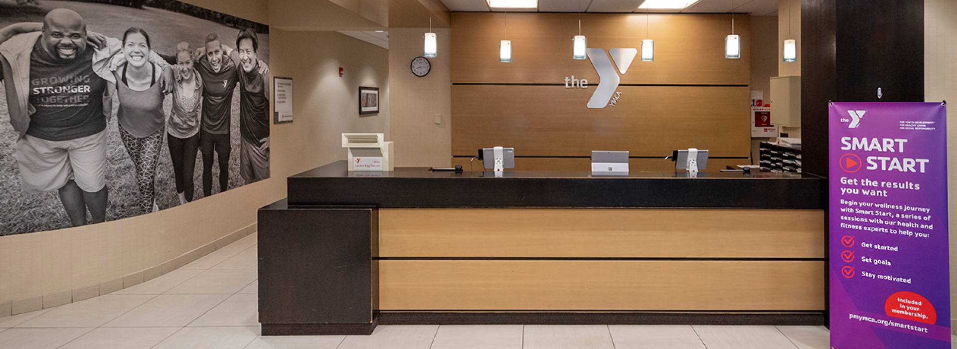 Welcome Desk at the YMCA Health & Wellness Center