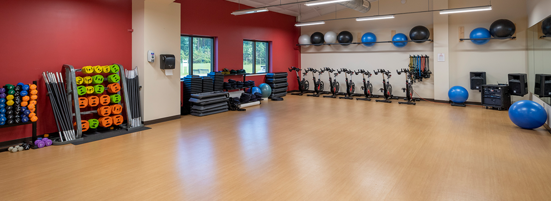 Group exercise studio