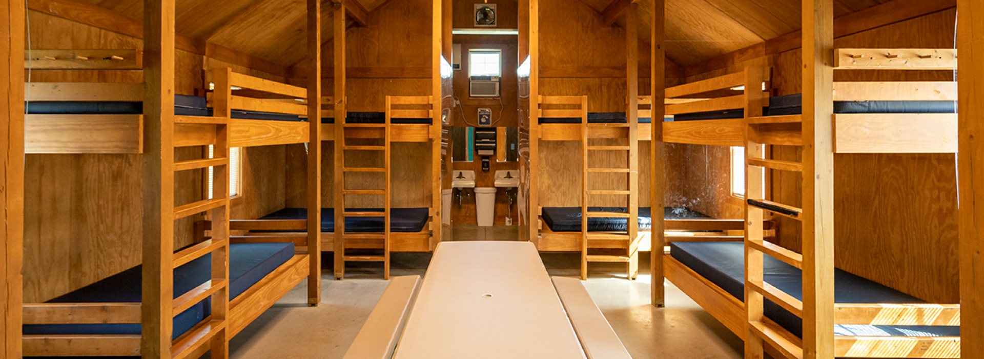 Bunks inside the cabin