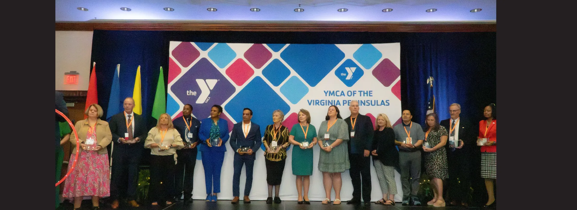 CID volunteers on stage.